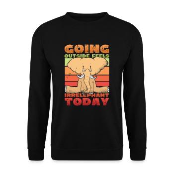 Draußen Zu Gehen, Fühlt Sich Heute Faul An - Unisex Pullover - Schwarz - Vorne - Alina (178cm) & Michal (187cm)