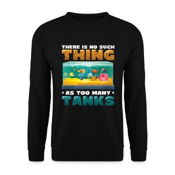 Es Gibt Keine Fische In Zu Vielen Tanks - Unisex Pullover - Schwarz - Vorne - Alina (178cm) & Michal (187cm)