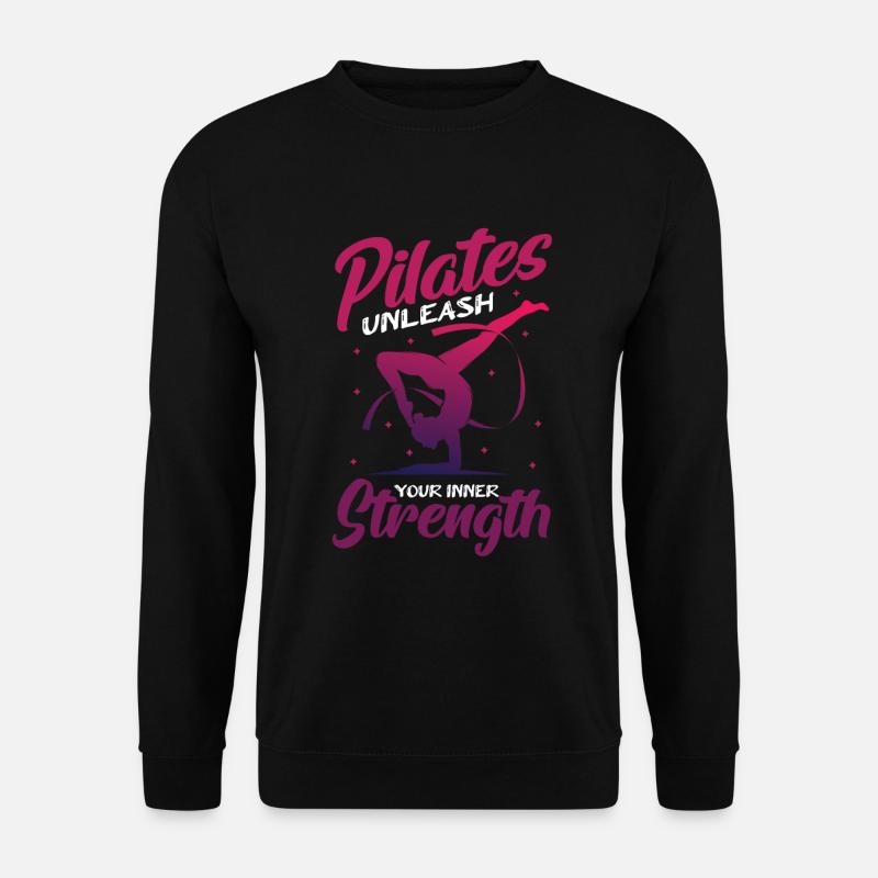 Pilates, unleash your inner strength - Unisex Sweatshirt - black