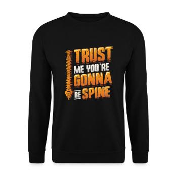 Vertrauen Sie Mir, ich bin Chiropraktiker - Unisex Pullover - Schwarz - Vorne - Alina (178cm) & Michal (187cm)