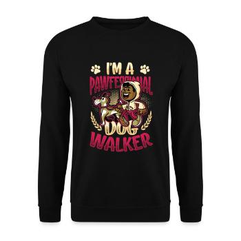 Dog walking - I'm a Pawfessional Dog - Unisex Sweatshirt - black - Front - Alina (178cm) & Michal (187cm)