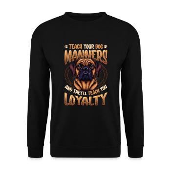 Teach your dog manners, dog trainer - Unisex Sweatshirt - black - Front - Alina (178cm) & Michal (187cm)