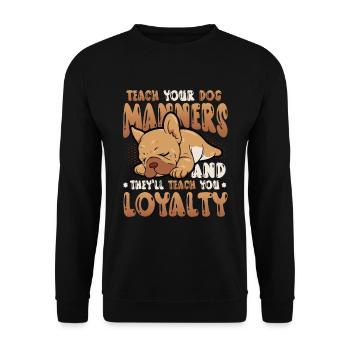 Teach Your Dog Manners, Dog Trainer - Unisex Sweatshirt - black - Front - Alina (178cm) & Michal (187cm)