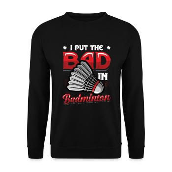 The Bath In Badminton - Unisex Sweatshirt - black - Front - Alina (178cm) & Michal (187cm)