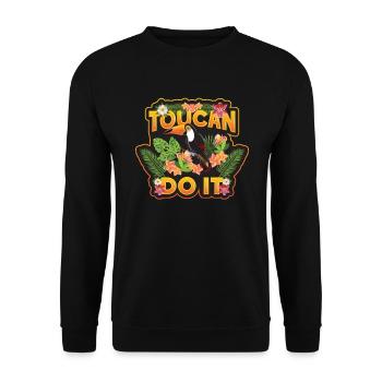 Toucan Do It - Unisex Sweatshirt - black - Front - Alina (178cm) & Michal (187cm)