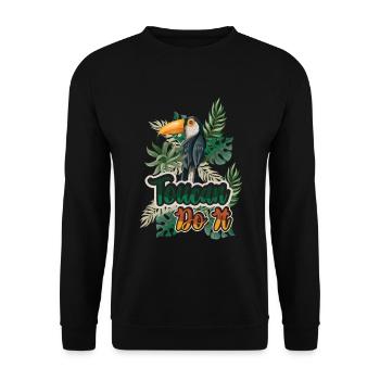 Toucan Do It - Unisex Sweatshirt - black - Front - Alina (178cm) & Michal (187cm)