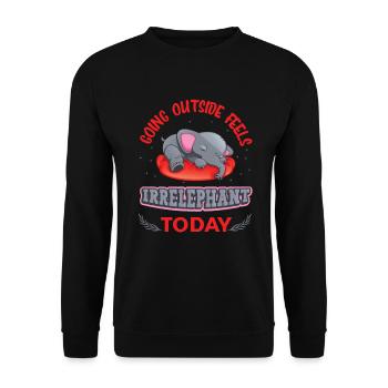 Nach Draußen Zu Gehen, Fühlt Sich Heute Faul An - Unisex Pullover - Schwarz - Vorne - Alina (178cm) & Michal (187cm)