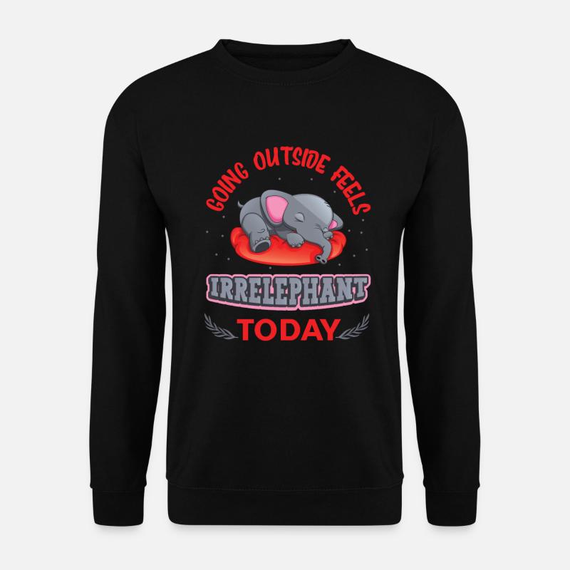 Going outside today feels lazy - Unisex Sweatshirt - black