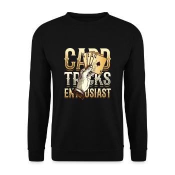 Card Tricks, Enthusiast, Magic Tricks, Wizard - Unisex Sweatshirt - black - Front - Alina (178cm) & Michal (187cm)