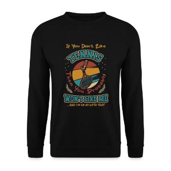 Entraîneurs de tennis, joueurs de tennis, entraînement de tennis - Sweat-shirt Unisexe - noir - Devant - Alina (178cm) & Michal (187cm)