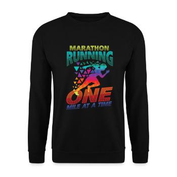 Marathon, un kilomètre à la fois Marathon - Sweat-shirt Unisexe - noir - Devant - Alina (178cm) & Michal (187cm)