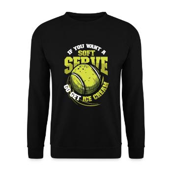 Wenn Sie Ein Softeis Wollen, Holen Sie Sich Eins - Unisex Pullover - Schwarz - Vorne - Alina (178cm) & Michal (187cm)