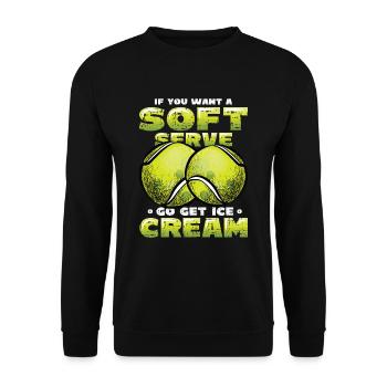 Wenn Sie Ein Softeis Wollen, Holen Sie Sich Eins - Unisex Pullover - Schwarz - Vorne - Alina (178cm) & Michal (187cm)