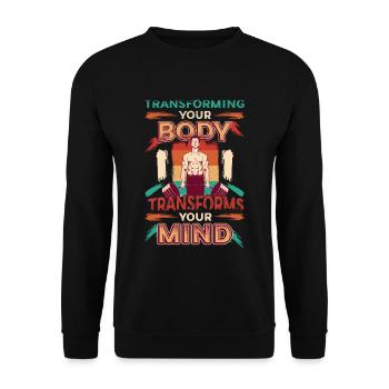 La transformation de votre corps façonne votre - Sweat-shirt Unisexe - noir - Devant - Alina (178cm) & Michal (187cm)