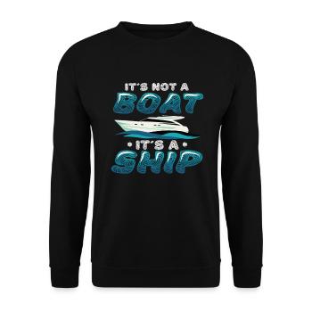 Es Ist Kein Boot, Es Ist Ein Schiff - Unisex Pullover - Schwarz - Vorne - Alina (178cm) & Michal (187cm)