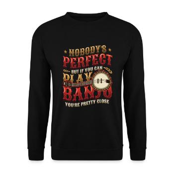 Parfait joueur de banjo, j’adore jouer du banjo - Sweat-shirt Unisexe - noir - Devant - Alina (178cm) & Michal (187cm)