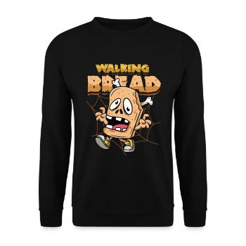 Walking Bread, Funny Halloween Costume - Unisex Sweatshirt - black - Front - Alina (178cm) & Michal (187cm)