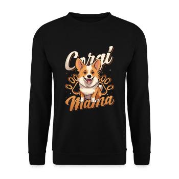 Corgi Mama - Cute Corgi Mama - Unisex Sweatshirt - black - Front - Alina (178cm) & Michal (187cm)