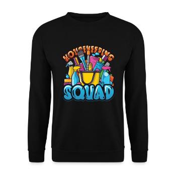 Housekeeping Squad, Hotel Staff, Housekeeping - Unisex Sweatshirt - black - Front - Alina (178cm) & Michal (187cm)