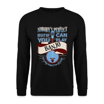 Perfect Banjo Player, Love To Play Banjo - Unisex Sweatshirt - black - Front - Alina (178cm) & Michal (187cm)