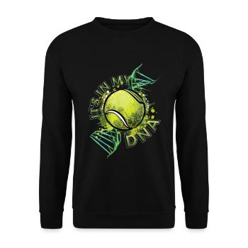 Tennis lover - it's in my DNA, tennis - Unisex Sweatshirt - black - Front - Alina (178cm) & Michal (187cm)