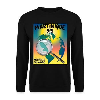 Martinique 972 Wonder of the World Women or Men - Unisex Sweatshirt - black - Front - Alina (178cm) & Michal (187cm)