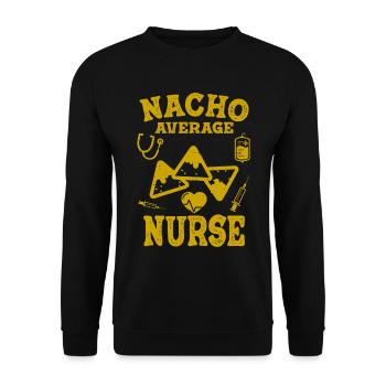Nurse Nacho Average Cinco de Mayo Nurses - Unisex Sweatshirt - black - Front - Alina (178cm) & Michal (187cm)