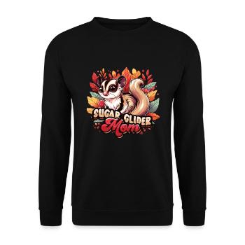 Australian Sugar Glider Short-headed Gliders - Unisex Sweatshirt - black - Front - Alina (178cm) & Michal (187cm)