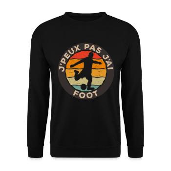 Je Peux Pas J'ai Foot - Sweat-shirt Unisexe - noir - Devant - Alina (178cm) & Michal (187cm)