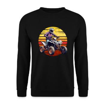 Quad Moto Tout Terrain - Sweat-shirt Unisexe - noir - Devant - Alina (178cm) & Michal (187cm)