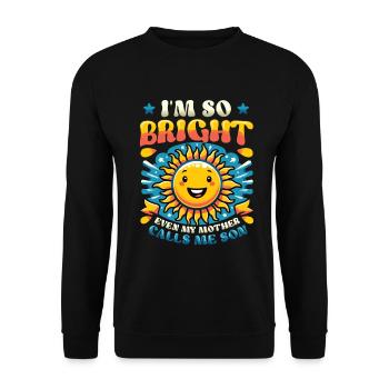 Funny Pun Son Sun Humorous Sayings - Unisex Sweatshirt - black - Front - Alina (178cm) & Michal (187cm)