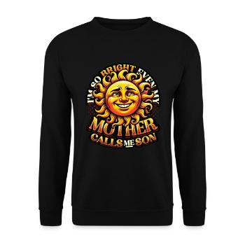 Funny Pun Son Sun Humorous Sayings - Unisex Sweatshirt - black - Front - Alina (178cm) & Michal (187cm)