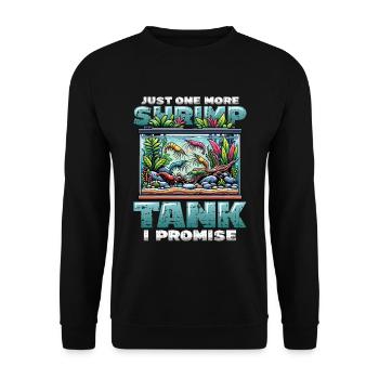 Garnelen Züchter Garnelen Aquarium - Unisex Pullover - Schwarz - Vorne - Alina (178cm) & Michal (187cm)