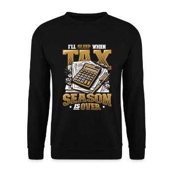 Financial Statements Tax Audit Funny Accountant - Unisex Sweatshirt - black - Front - Alina (178cm) & Michal (187cm)