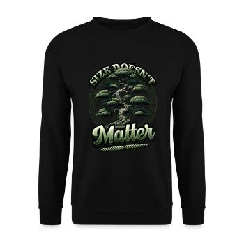 Bonsai Anbauen Kleiner Japanischer Bonsaibaum - Unisex Pullover - Schwarz - Vorne - Alina (178cm) & Michal (187cm)