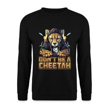 Video Gaming Cheetah Esport Gaming Nerd Gamer - Unisex Pullover - Schwarz - Vorne - Alina (178cm) & Michal (187cm)