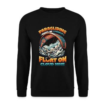 Skydiving Parachute Skydiving Paragliding - Unisex Sweatshirt - black - Front - Alina (178cm) & Michal (187cm)