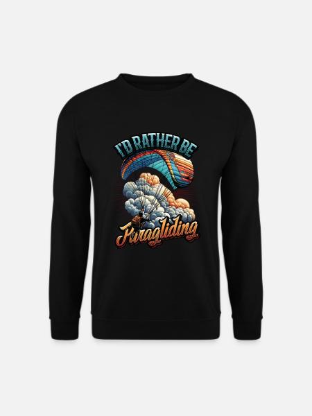 Skydiving Parachute Skydiving Paragliding - Unisex Sweatshirt - black