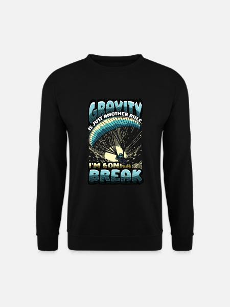 Skydiving Parachute Skydiving Paragliding - Unisex Sweatshirt - black
