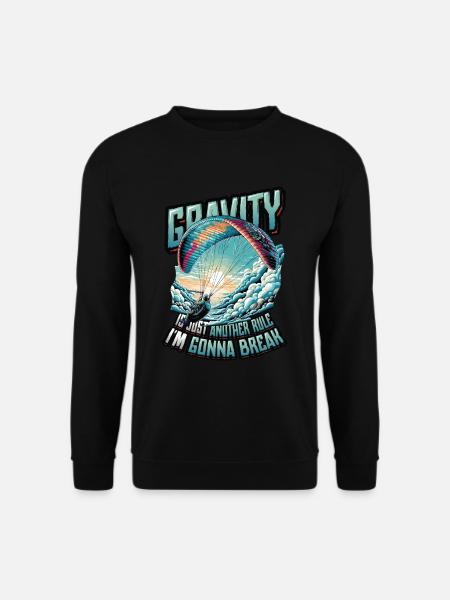 Skydiving Parachute Skydiving Paragliding - Unisex Sweatshirt - black