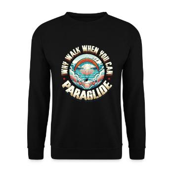 Parachutisme Parachutisme Parapente - Sweat-shirt Unisexe - noir - Devant - Alina (178cm) & Michal (187cm)