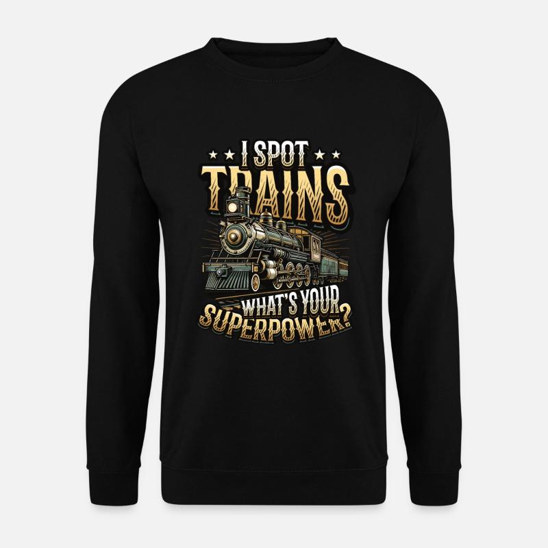 Trainspotting Train Lovers Trains - Unisex Sweatshirt - black