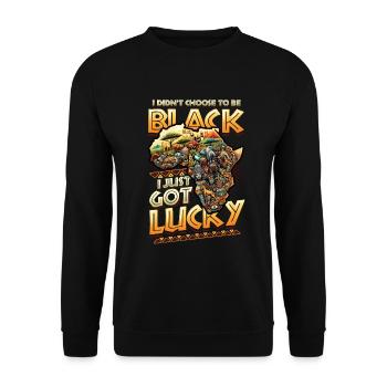 African American Black History - Unisex Sweatshirt - black - Front - Alina (178cm) & Michal (187cm)