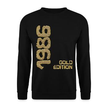 Geburtstag 38 Jahre 1986 Männlich Frau Jahr 80 - Unisex Pullover - Schwarz - Vorne - Alina (178cm) & Michal (187cm)