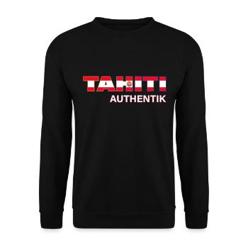Tahitian Flag Gift Man Boy Girl - Unisex Sweatshirt - black - Front - Alina (178cm) & Michal (187cm)