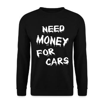 Need Money for Cars - Sweat-shirt Unisexe - noir - Devant - Alina (178cm) & Michal (187cm)