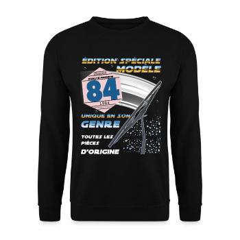 Auto Vignette 84 Jahre 80 Vintage Männer Frauen - Unisex Pullover - Schwarz - Vorne - Alina (178cm) & Michal (187cm)