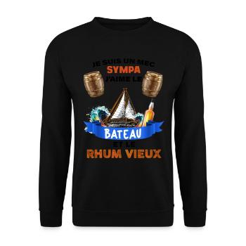 Papa Man Tropical Rum Aperitif Boot - Unisex Pullover - Schwarz - Vorne - Alina (178cm) & Michal (187cm)