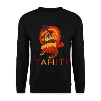 Tahiti Bora Bora Polynésie Française - Sweat-shirt Unisexe - noir - Devant - Alina (178cm) & Michal (187cm)
