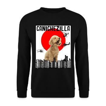 Fierce Poodle Dog! Cute Dog Owner - Unisex Sweatshirt - black - Front - Alina (178cm) & Michal (187cm)